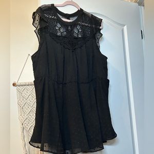 Sheer 2-layer Torrid black top
